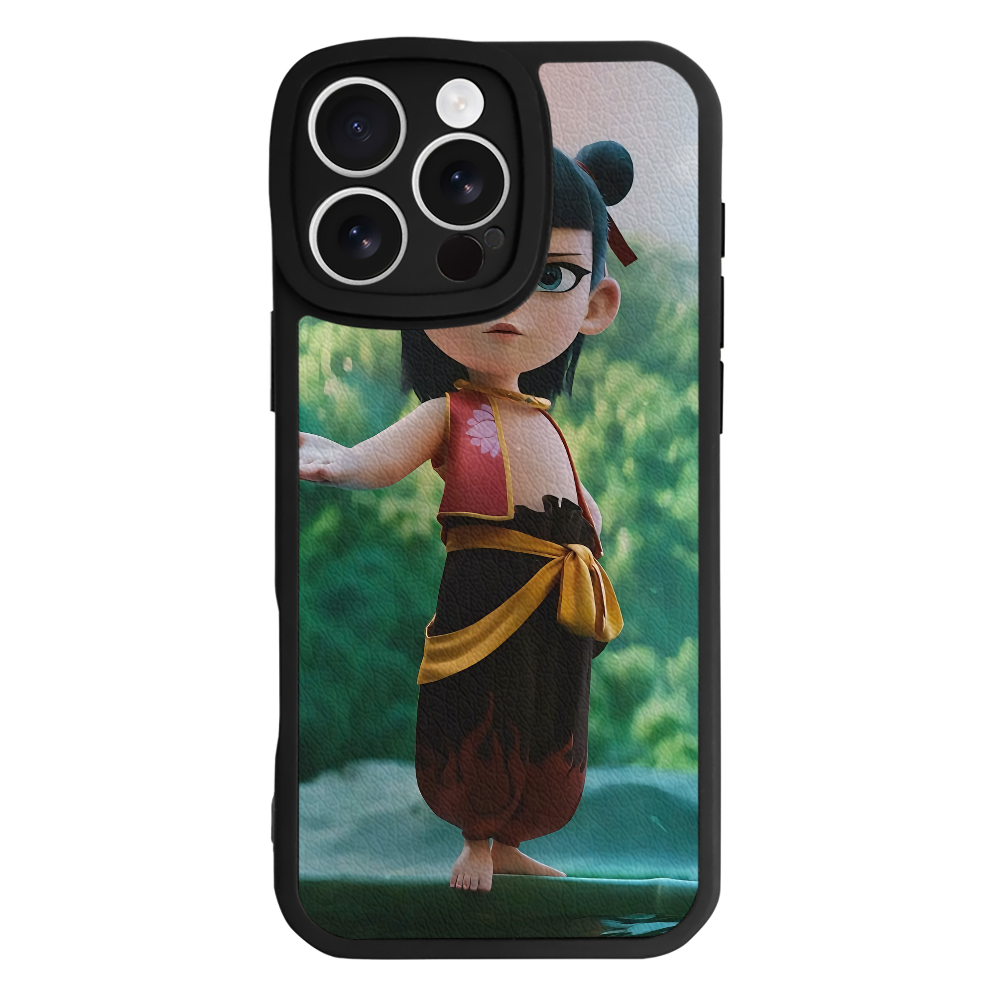 （画像用） Ne Zha 2 ナタ 魔童の大暴れ 【iPhone 16シリーズ対応】シリコンスマホケース（レザー調） 材質：シリコン